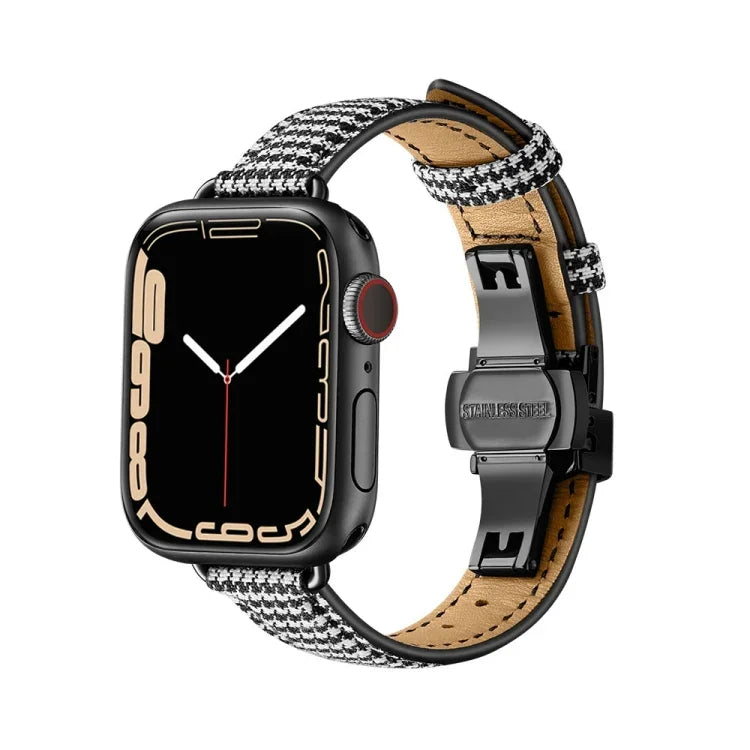 Dây đồng hồ khóa bướm mảnh mai cho Apple Watch Series, 7 41mm / 6&SE&5&4 40mm / 3&2&1 38mm