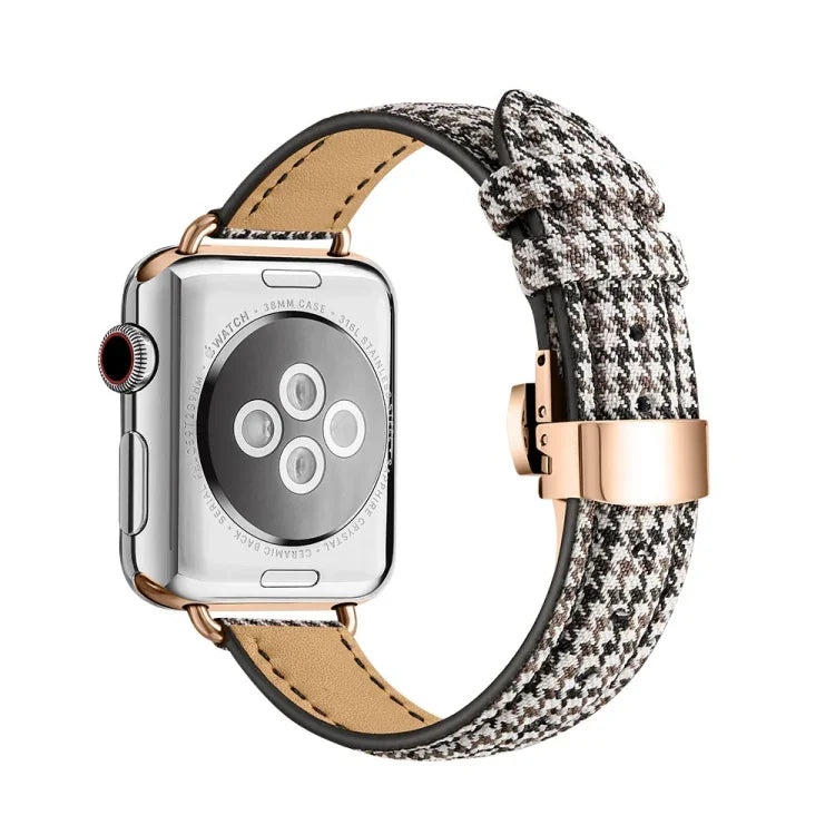 Dây đồng hồ khóa bướm mảnh mai cho Apple Watch Series, 7 41mm / 6&SE&5&4 40mm / 3&2&1 38mm