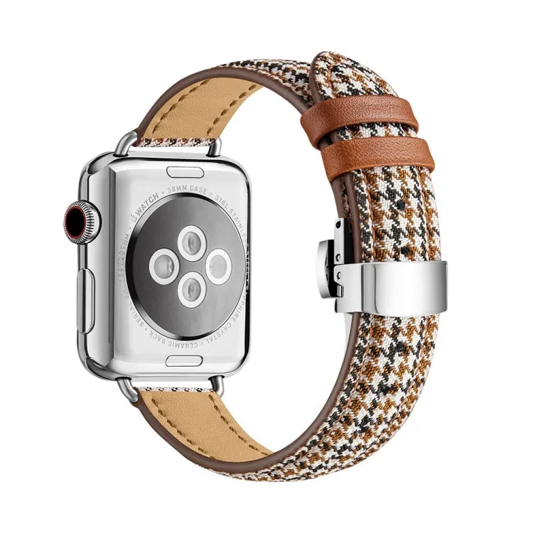 Dây đồng hồ khóa bướm mảnh mai cho Apple Watch Series, 7 41mm / 6&SE&5&4 40mm / 3&2&1 38mm