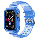 Transparent Watch Band For Apple Watch Series 8&7 45mm / SE 2&6&SE&5&4 44mm / 3&2&1 42mm(Transparent Brown), 7 41mm / 6&SE&5&4 40mm / 3&2&1 38mm, 7 45mm / 6&SE&5&4 44mm / 3&2&1 42mm