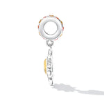 Phụ kiện vòng tay vòng cổ mặt dây chuyền mặt trời nhỏ bạc S925 Sterling, mặt trời nhỏ