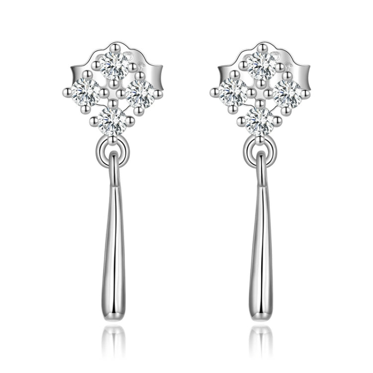 Bông tai nữ đinh tai sáng bạc Sterling S925, sáng (bạc)