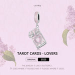 Mặt dây chuyền Tarot Người Yêu bạc S925 DIY vòng tay vòng cổ phụ kiện, Tarot Người Yêu