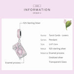 Mặt dây chuyền Tarot Người Yêu bạc S925 DIY vòng tay vòng cổ phụ kiện, Tarot Người Yêu