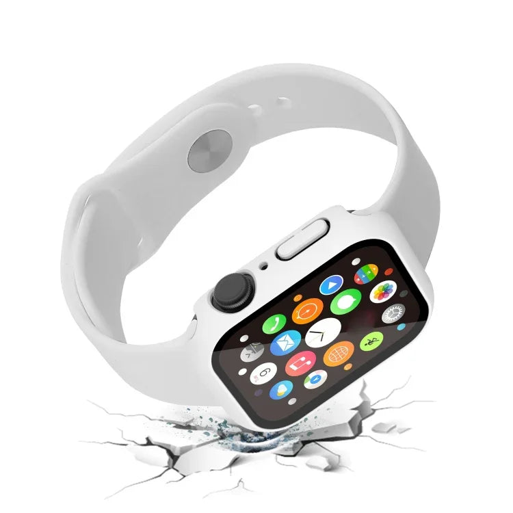Ốp đồng hồ chống nước PC+Kính cường lực, cho Apple Watch Series 9 / 8 / 7 41mm, cho Apple Watch Series 9 / 8 / 7 45mm