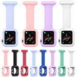 Dây đeo đồng hồ y tá silicone cho Apple Watch Series, 7 41mm / 6&SE&5&4 40mm / 3&2&1 38mm, 7 45mm / 6&SE&5&4 44mm / 3&2&1 42mm