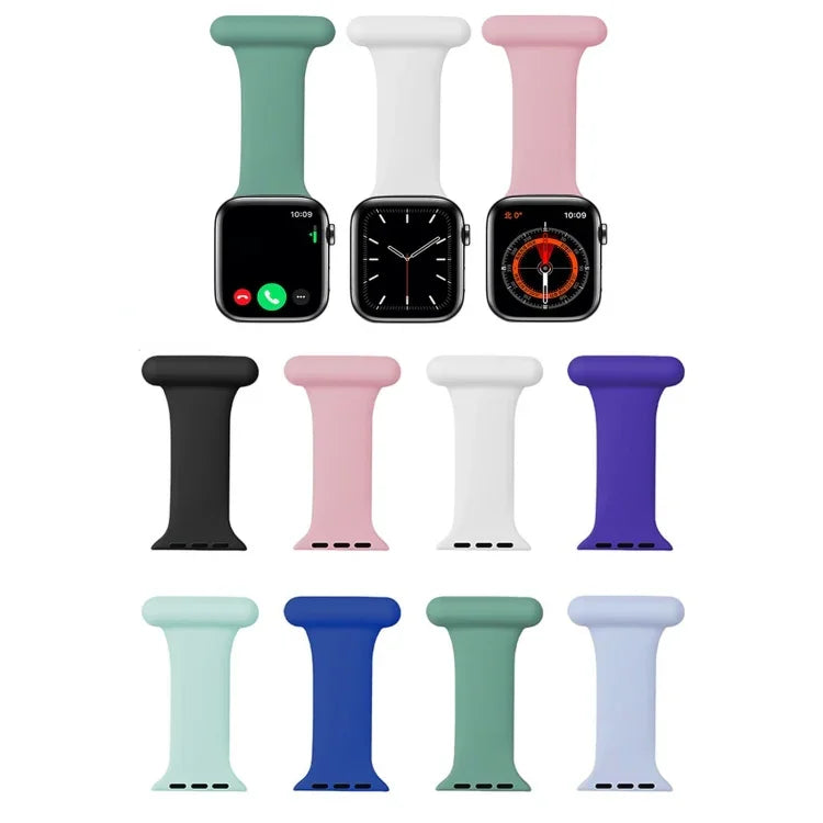 Dây đồng hồ y tá silicone cho Apple Watch Series, 7 45mm / 6&SE&5&4 44mm / 3&2&1 42mm, 7 41mm / 6&SE&5&4 40mm / 3&2&1 38mm