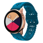Dây đồng hồ silicone hoa mận rỗng, cho Samsung Galaxy Watch4 40/44mm, cho Samsung Galaxy Watch4 Classic 42/46mm