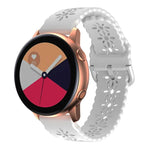 Dây đồng hồ silicone hoa mận rỗng, cho Samsung Galaxy Watch4 40/44mm, cho Samsung Galaxy Watch4 Classic 42/46mm
