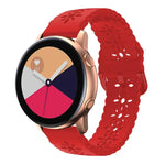 Dây đồng hồ silicone hoa mận rỗng, cho Samsung Galaxy Watch4 40/44mm, cho Samsung Galaxy Watch4 Classic 42/46mm