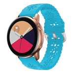 Dây đồng hồ silicone hoa mận rỗng, cho Samsung Galaxy Watch4 40/44mm, cho Samsung Galaxy Watch4 Classic 42/46mm