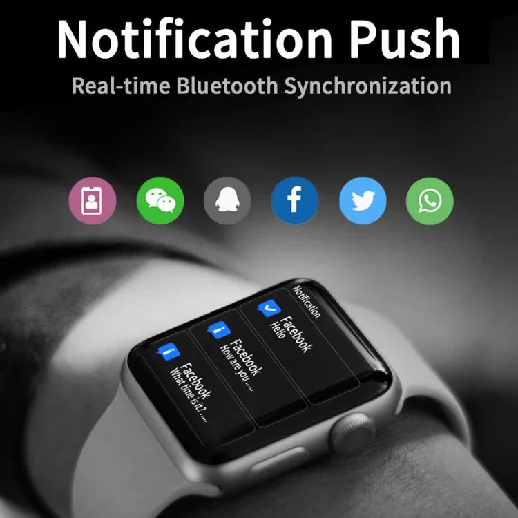 Đồng hồ thông minh D SEVEN màn hình TFT 1.9 inch, Hỗ trợ gọi Bluetooth / Theo dõi giấc ngủ