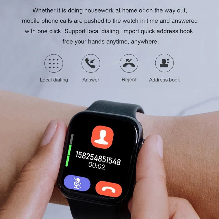 Đồng hồ thông minh D SEVEN màn hình TFT 1.9 inch, Hỗ trợ gọi Bluetooth / Theo dõi giấc ngủ