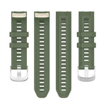 Silicone Stainless Steel Buckle Watch Band, For Garmin Instinct 2S