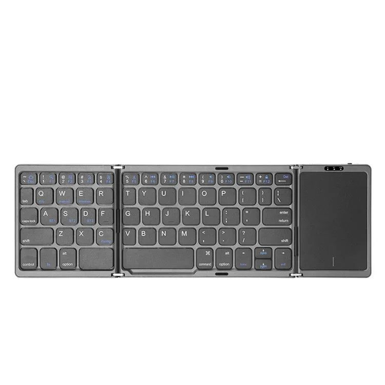 Bàn phím Bluetooth gập có thể sạc lại với bàn di chuột B089T, B089T (Xám), B089T (Bạc), B089T (Đen)