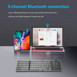Bàn phím Bluetooth gập có thể sạc lại với bàn di chuột B089T, B089T (Xám), B089T (Bạc), B089T (Đen)
