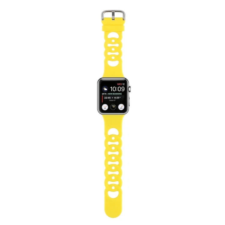 Dây đồng hồ silicone rỗng cho Apple Watch Series, 7 41mm / 6&SE&5&4 40mm / 3&2&1 38mm, 7 45mm / 6&SE&5&4 44mm / 3&2&1 42mm