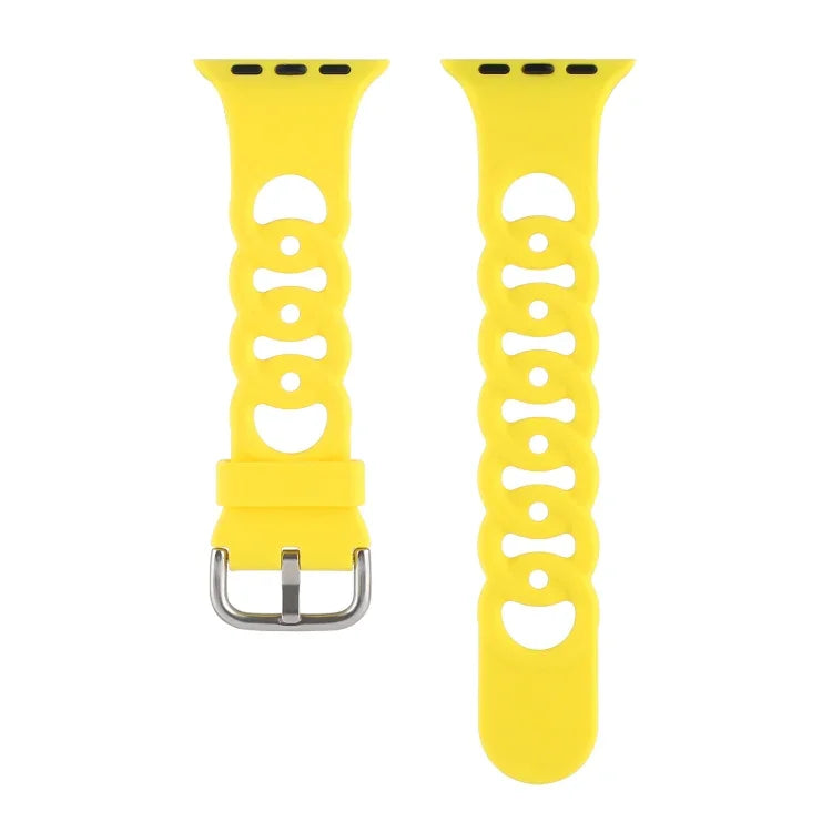 Dây đồng hồ silicone rỗng cho Apple Watch Series, 7 41mm / 6&SE&5&4 40mm / 3&2&1 38mm, 7 45mm / 6&SE&5&4 44mm / 3&2&1 42mm