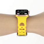 Dây đồng hồ silicone rỗng cho Apple Watch Series, 7 41mm / 6&SE&5&4 40mm / 3&2&1 38mm, 7 45mm / 6&SE&5&4 44mm / 3&2&1 42mm