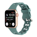 Dây đồng hồ silicone rỗng cho Apple Watch Series, 7 41mm / 6&SE&5&4 40mm / 3&2&1 38mm, 7 45mm / 6&SE&5&4 44mm / 3&2&1 42mm
