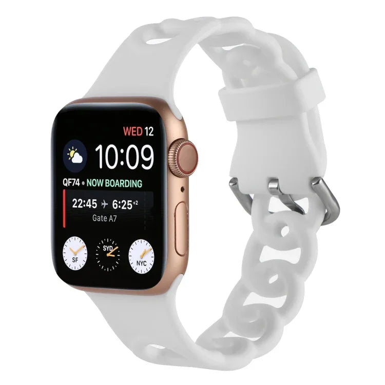 Dây đồng hồ silicone rỗng cho Apple Watch Series, 7 41mm / 6&SE&5&4 40mm / 3&2&1 38mm, 7 45mm / 6&SE&5&4 44mm / 3&2&1 42mm