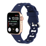 Dây đồng hồ silicone rỗng cho Apple Watch Series, 7 41mm / 6&SE&5&4 40mm / 3&2&1 38mm, 7 45mm / 6&SE&5&4 44mm / 3&2&1 42mm