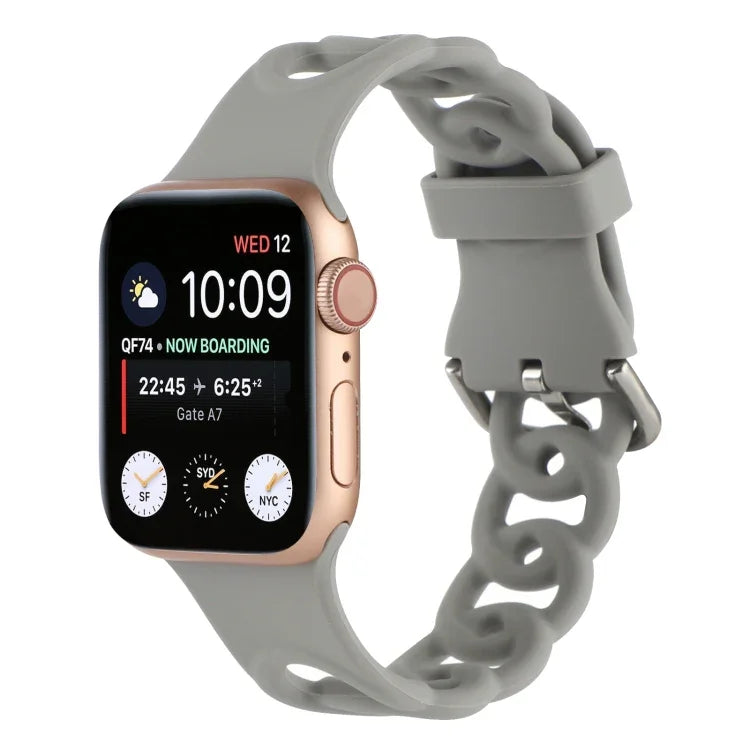 Dây đồng hồ silicone rỗng cho Apple Watch Series, 7 41mm / 6&SE&5&4 40mm / 3&2&1 38mm, 7 45mm / 6&SE&5&4 44mm / 3&2&1 42mm