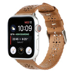 Dây đồng hồ da thật rỗng cho Apple Watch Series, 7 41mm / 6&SE&5&4 40mm / 3&2&1 38mm, 7 45mm / 6&SE&5&4 44mm / 3&2&1 42mm