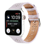 Dây đồng hồ da thật rỗng cho Apple Watch Series, 7 41mm / 6&SE&5&4 40mm / 3&2&1 38mm, 7 45mm / 6&SE&5&4 44mm / 3&2&1 42mm