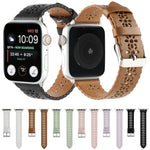 Dây đồng hồ da thật rỗng cho Apple Watch Series, 7 41mm / 6&SE&5&4 40mm / 3&2&1 38mm, 7 45mm / 6&SE&5&4 44mm / 3&2&1 42mm