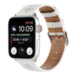 Dây đồng hồ da thật rỗng cho Apple Watch Series, 7 41mm / 6&SE&5&4 40mm / 3&2&1 38mm, 7 45mm / 6&SE&5&4 44mm / 3&2&1 42mm