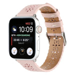 Dây đồng hồ da thật rỗng cho Apple Watch Series, 7 41mm / 6&SE&5&4 40mm / 3&2&1 38mm, 7 45mm / 6&SE&5&4 44mm / 3&2&1 42mm