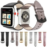 Dây đồng hồ da thật lấp lánh cho Apple Watch Series, 7 41mm / 6&SE&5&4 40mm / 3&2&1 38mm, 7 45mm / 6&SE&5&4 44mm / 3&2&1 42mm