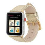 Dây đồng hồ da thật lấp lánh cho Apple Watch Series, 7 41mm / 6&SE&5&4 40mm / 3&2&1 38mm, 7 45mm / 6&SE&5&4 44mm / 3&2&1 42mm
