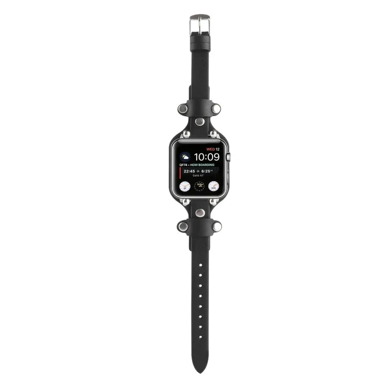 Dây đồng hồ da thật cho Apple Watch Series, 7 41mm / 6&SE&5&4 40mm / 3&2&1 38mm, 7 45mm / 6&SE&5&4 44mm / 3&2&1 42mm