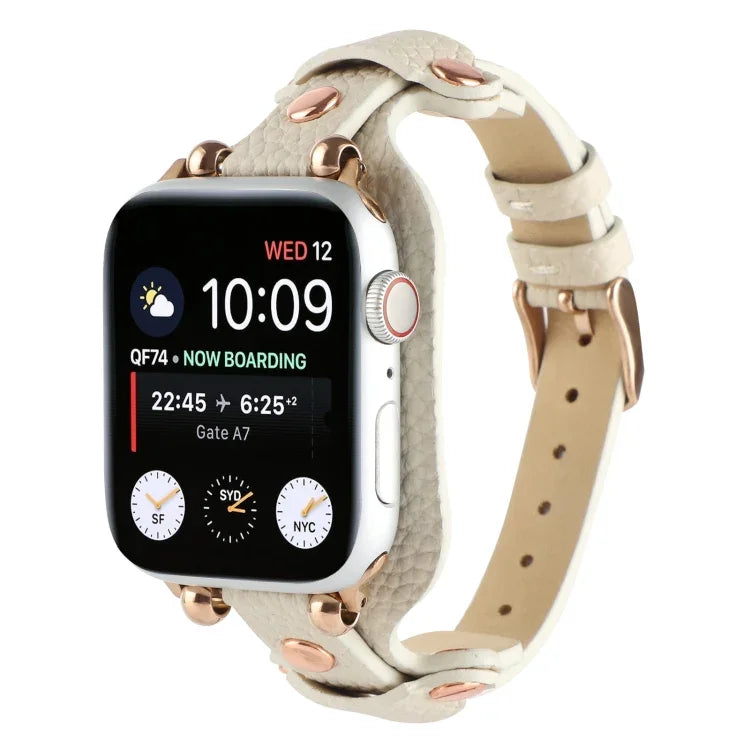 Dây đồng hồ da thật cho Apple Watch Series, 7 41mm / 6&SE&5&4 40mm / 3&2&1 38mm, 7 45mm / 6&SE&5&4 44mm / 3&2&1 42mm