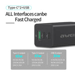 awei PD9 Sạc du lịch sạc nhanh GaN 65W, phích cắm EU