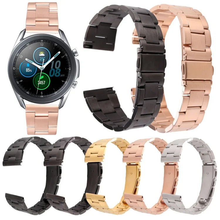 Dây đồng hồ thép 22mm ba hạt