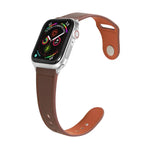 Dây đồng hồ da khóa bạc đinh tán cho Apple Watch Series, 7 41mm / 6&SE&5&4 40mm / 3&2&1 38mm, 7 45mm / 6&SE&5&4 44mm / 3&2&1 42mm