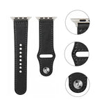 Dây đồng hồ da khóa bạc đinh tán cho Apple Watch Series, 7 41mm / 6&SE&5&4 40mm / 3&2&1 38mm, 7 45mm / 6&SE&5&4 44mm / 3&2&1 42mm
