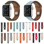 Dây đồng hồ da khóa bạc đinh tán cho Apple Watch Series, 7 41mm / 6&SE&5&4 40mm / 3&2&1 38mm, 7 45mm / 6&SE&5&4 44mm / 3&2&1 42mm