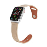 Dây đồng hồ da khóa bạc đinh tán cho Apple Watch Series, 7 41mm / 6&SE&5&4 40mm / 3&2&1 38mm, 7 45mm / 6&SE&5&4 44mm / 3&2&1 42mm