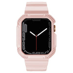 Dây đồng hồ silicone họa tiết sợi carbon tích hợp cho Apple Watch Series, 7 41mm / 6&SE&5&4 40mm / 3&2&1 38mm, 7 45mm / 6&SE&5&4 44mm / 3&2&1 42mm