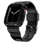Dây đồng hồ silicone họa tiết sợi carbon tích hợp cho Apple Watch Series, 7 41mm / 6&SE&5&4 40mm / 3&2&1 38mm, 7 45mm / 6&SE&5&4 44mm / 3&2&1 42mm
