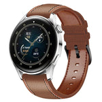 Dây đồng hồ da thật có chỉ may, cho Samsung Galaxy Watch 3 45mm, cho Huawei Watch GT 3 46mm
