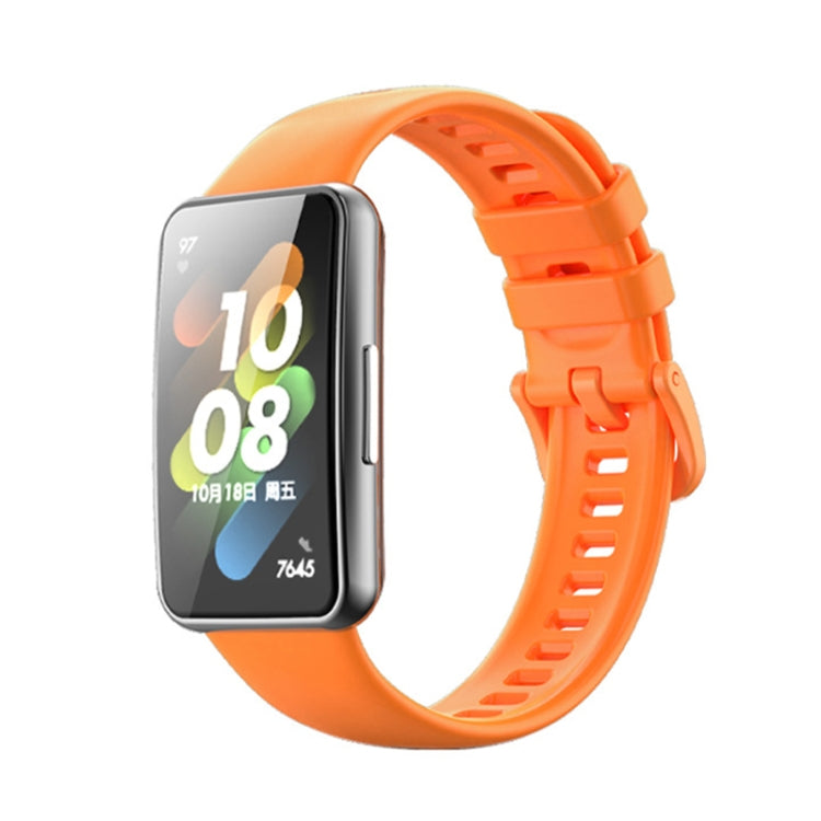 Pure Color Silicone Watch Band, For Huawei Band 7 / Honor Band 7