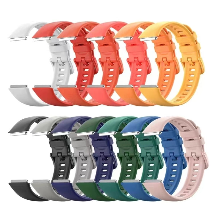 Pure Color Silicone Watch Band, For Huawei Band 7 / Honor Band 7