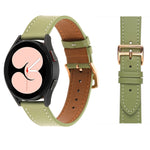 Dây đồng hồ da dệt trơn, dành cho Samsung Galaxy Watch4 40mm / 44mm