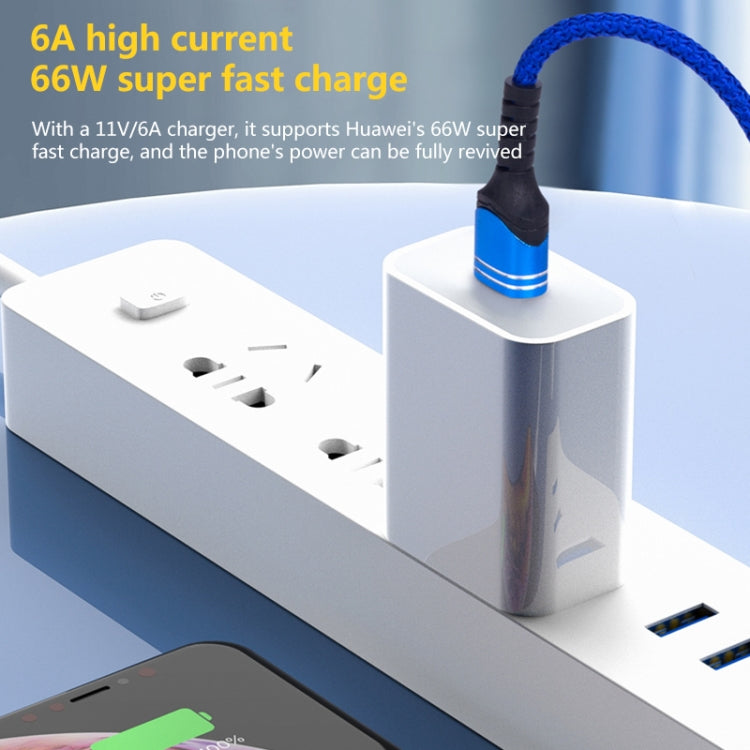 Cáp sạc USB kiểu dệt 6A, chiều dài cáp: 1m, USB-C / Type-C, Micro USB, 8 Pin