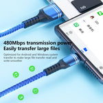 Cáp sạc USB kiểu dệt 6A, chiều dài cáp: 1m, USB-C / Type-C, Micro USB, 8 Pin